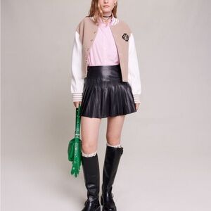 Maje Junia Leather Skirt NWOT